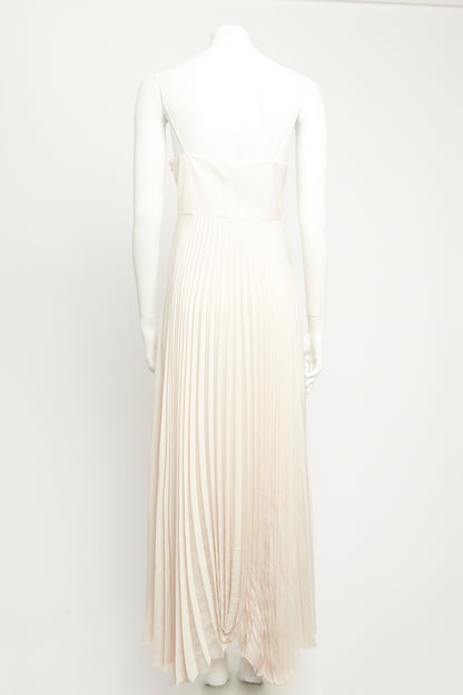 2020 Cream Preowned Pleated Dress