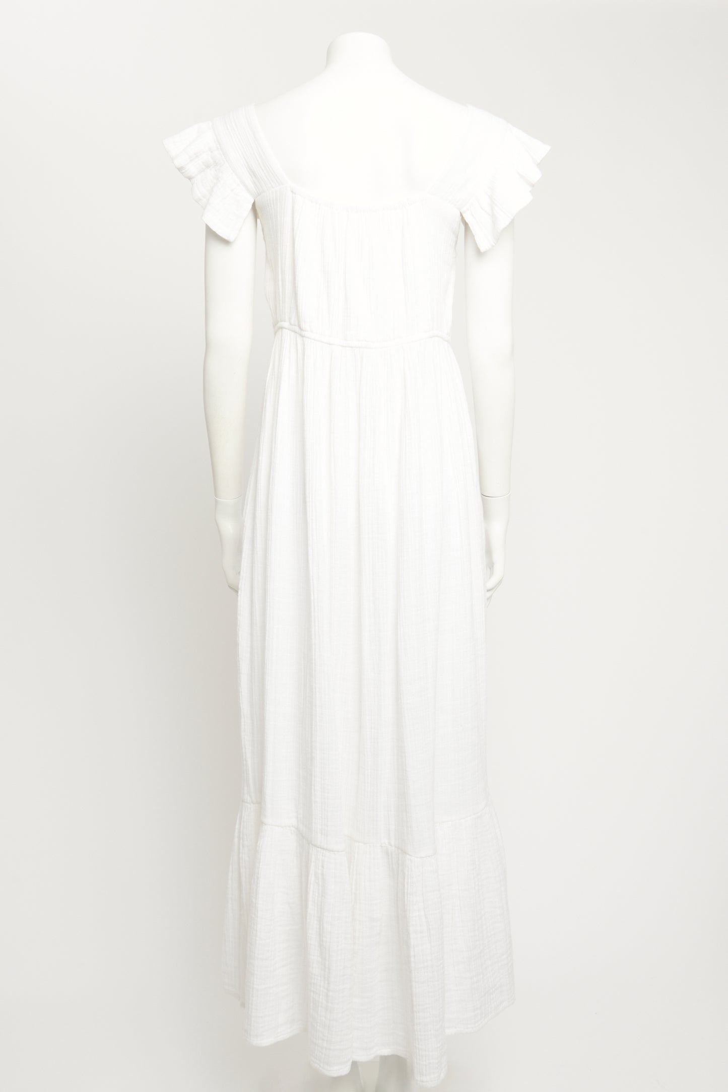 Ivory Cassi Ruffle Preowned Maxi Dress