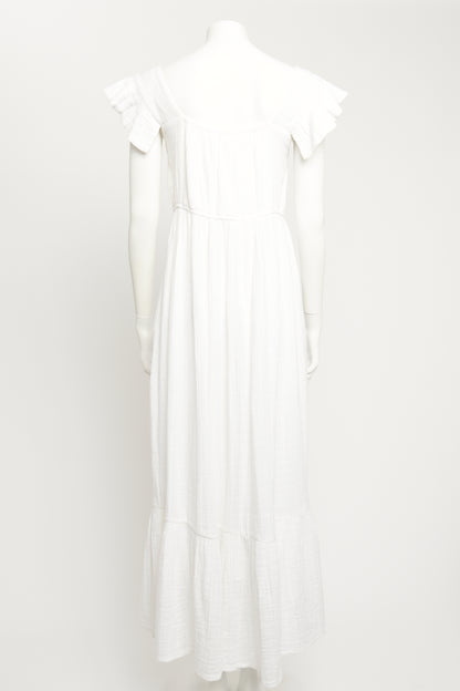 Ivory Cassi Ruffle Preowned Maxi Dress