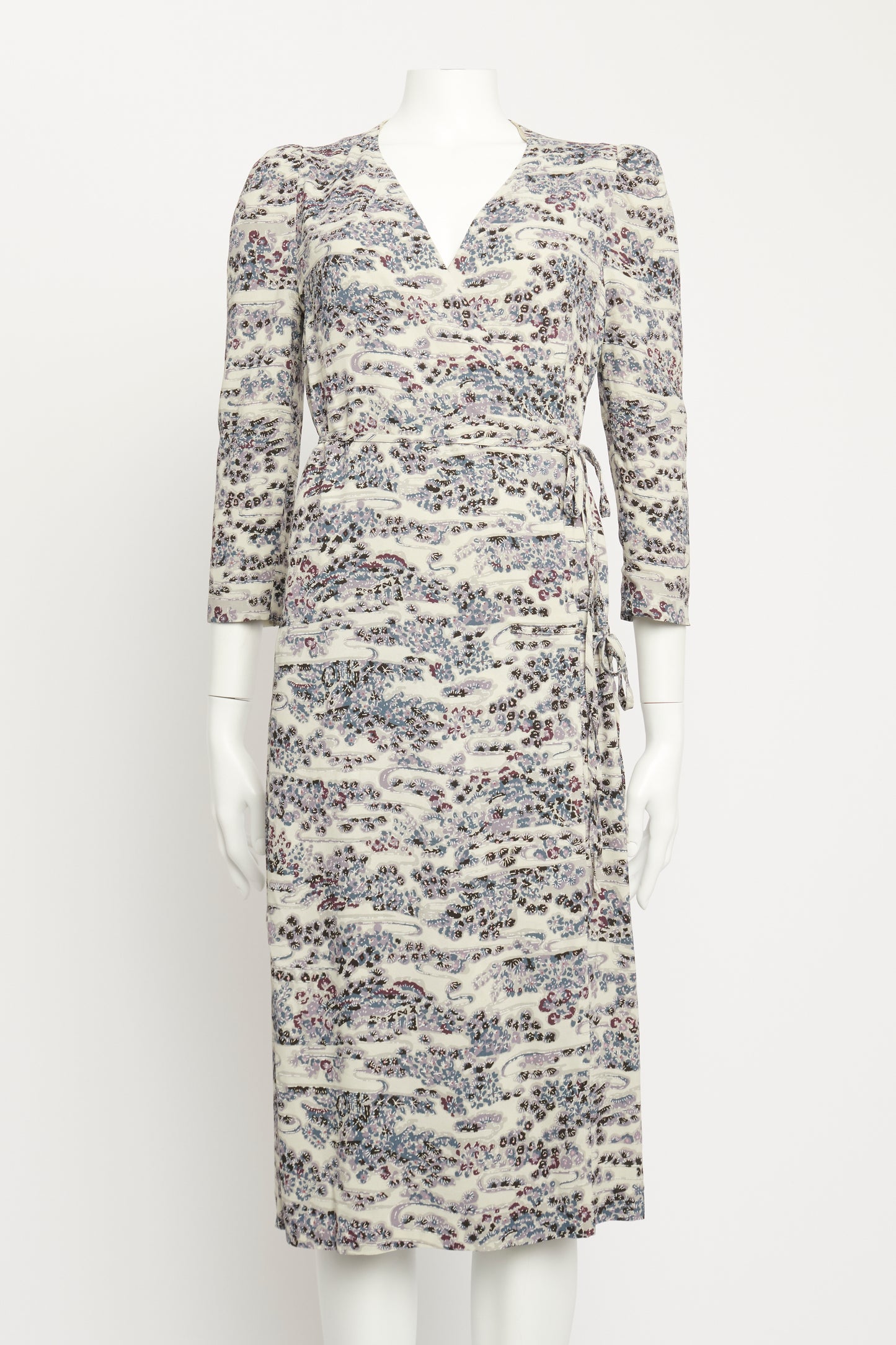 Floral Crepe Preowned Wrap Dress