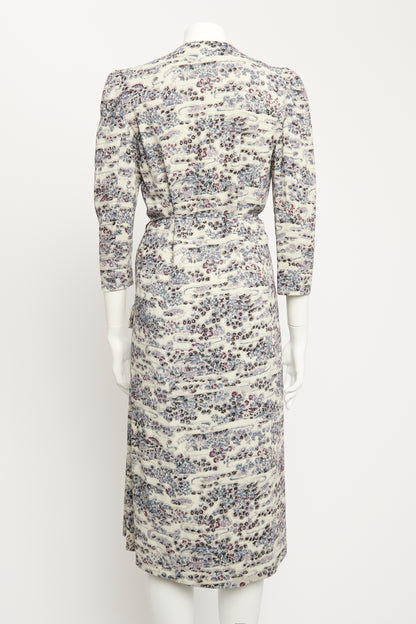 Floral Crepe Preowned Wrap Dress