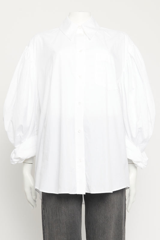 Rolled-Cuff Cotton-Poplin Preowned Shirt