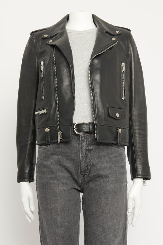 2013 Leather Biker Preowned Fitted Jacket