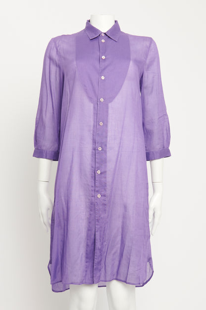 2008 Linen Violet Preowned Shirt Dress