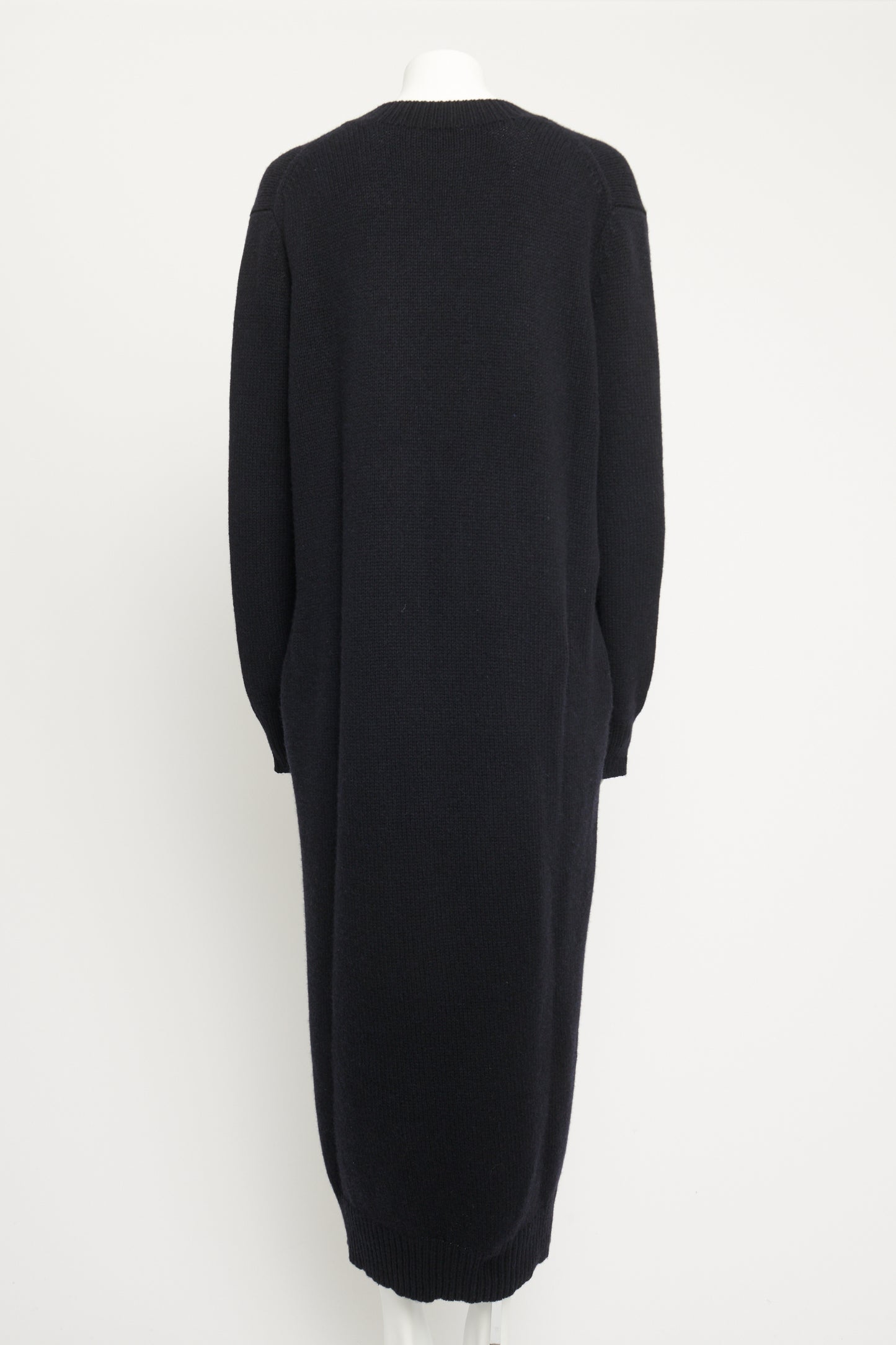 Navy Cashmere Blend Knit Preowned Jumper Dress