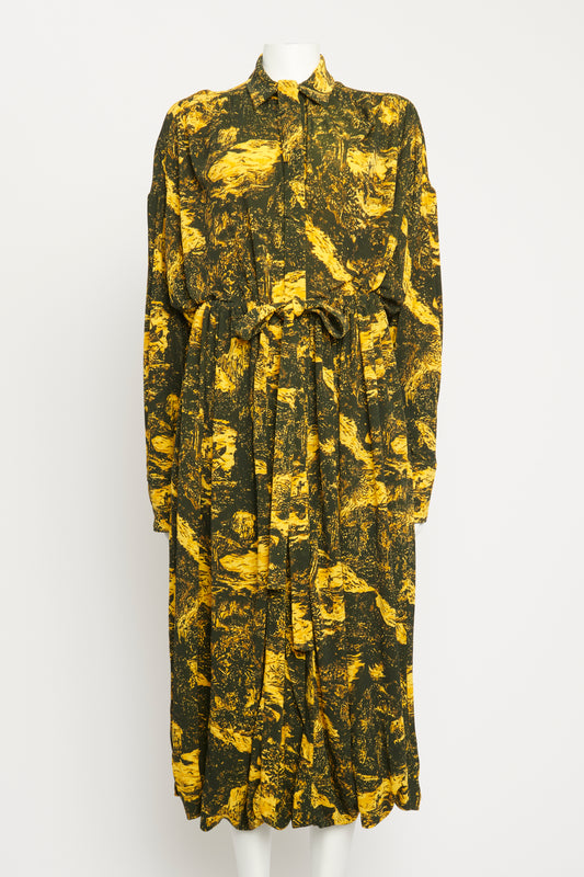 Swirl-print Jersey Preowned Shirtdress