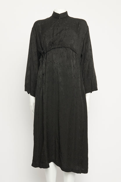 Black Mid Length Preowned Wrap Dress