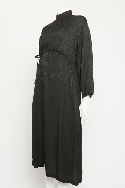 Black Mid Length Preowned Wrap Dress