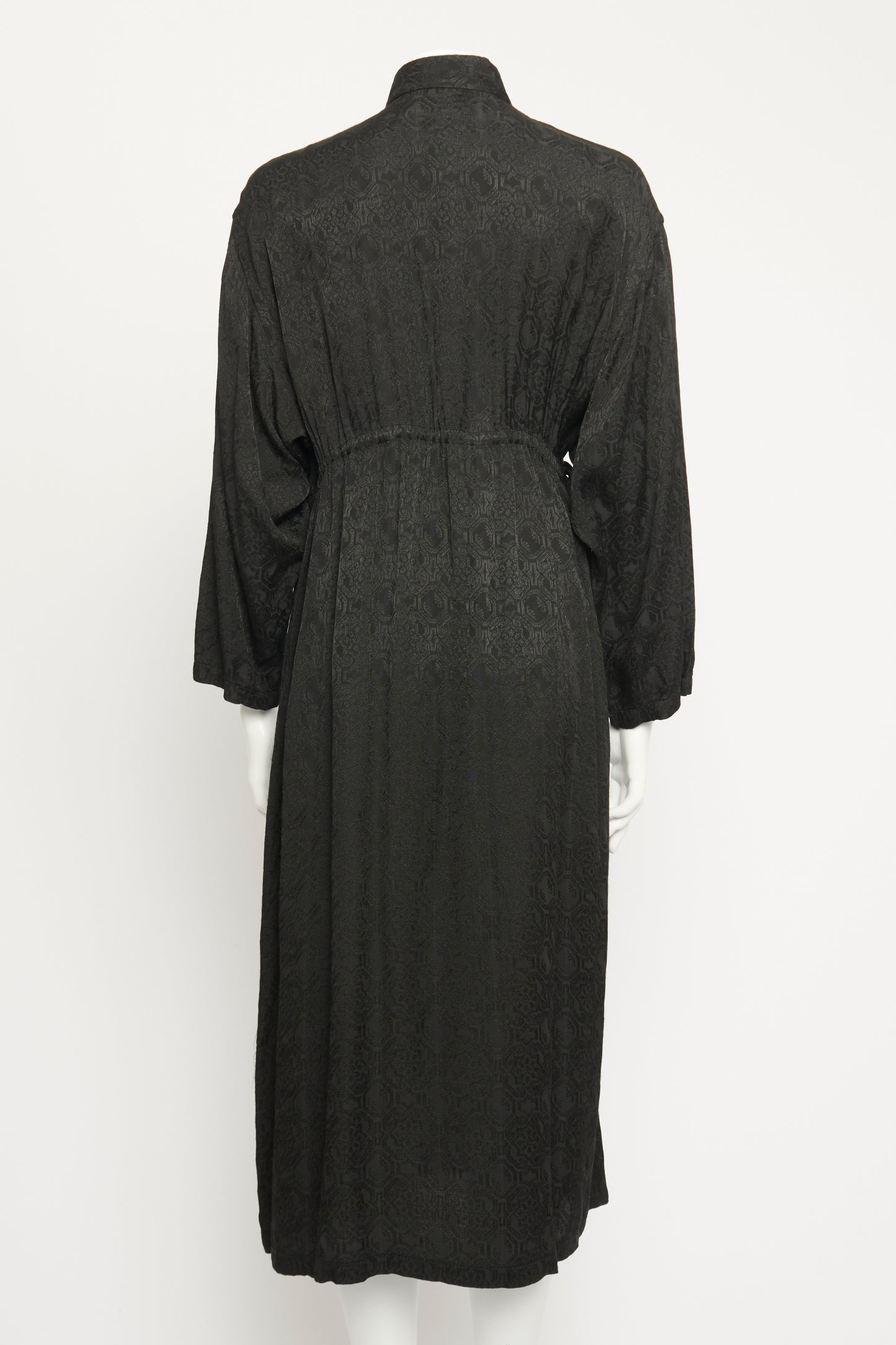 Black Mid Length Preowned Wrap Dress