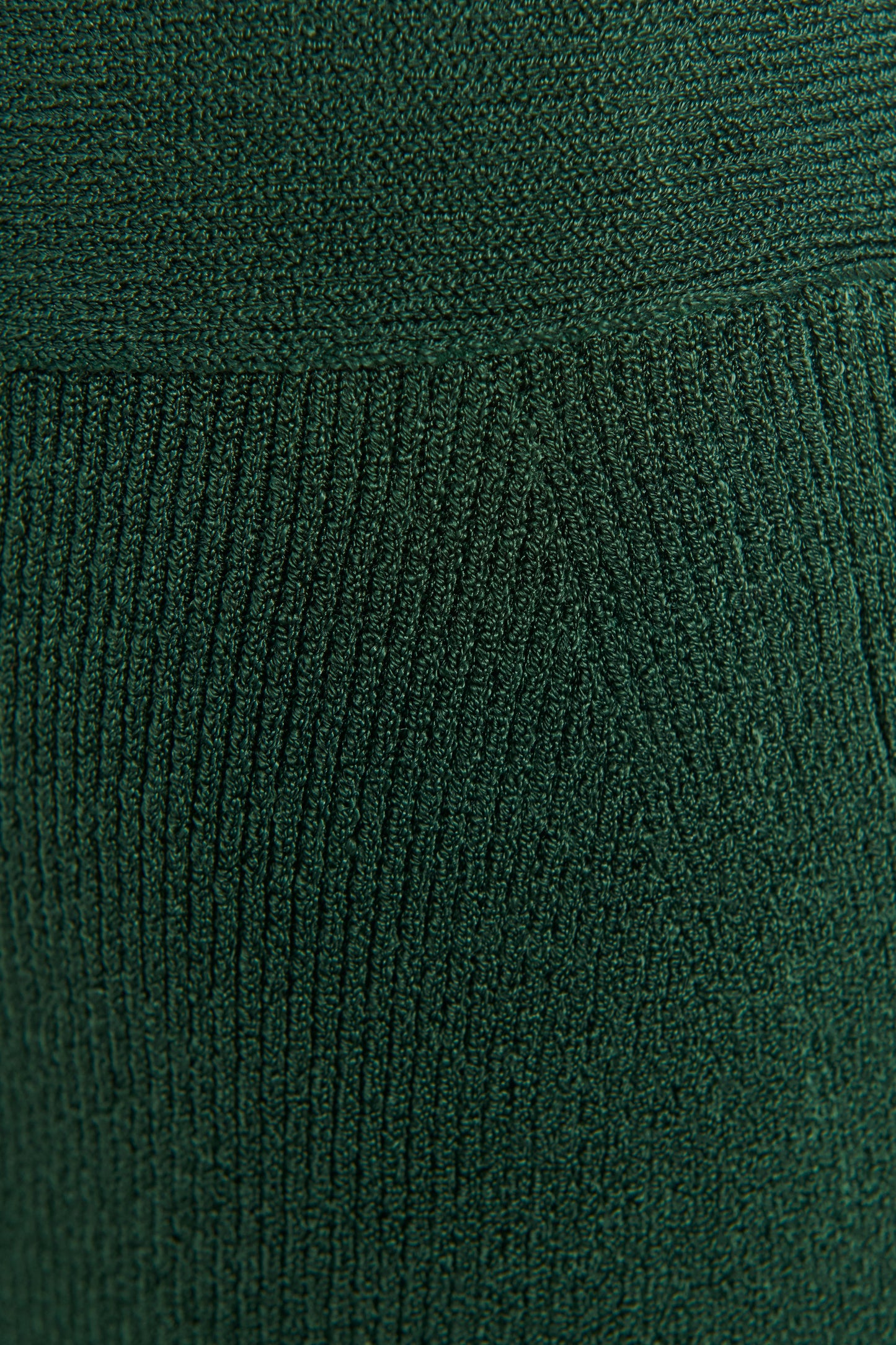 Green Delia Scalloped Stretch-knit Preowned Pencil Skirt