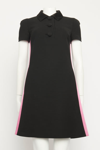 2016 Black and Pink Wool Preowned Dress