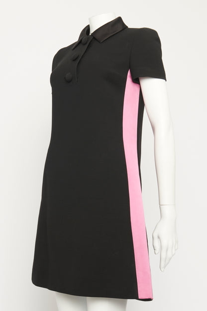 2016 Black and Pink Wool Preowned Dress