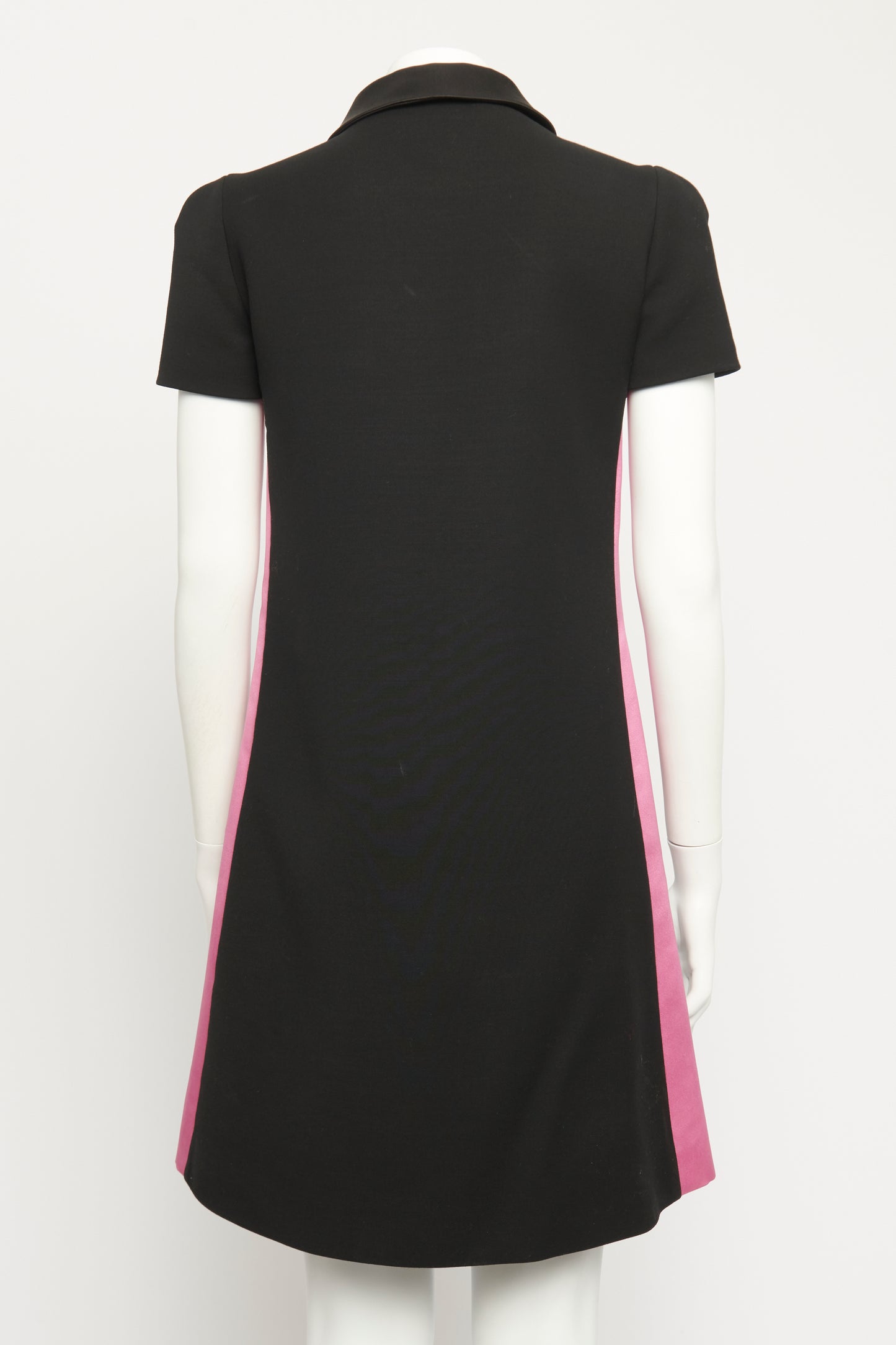 2016 Black and Pink Wool Preowned Dress