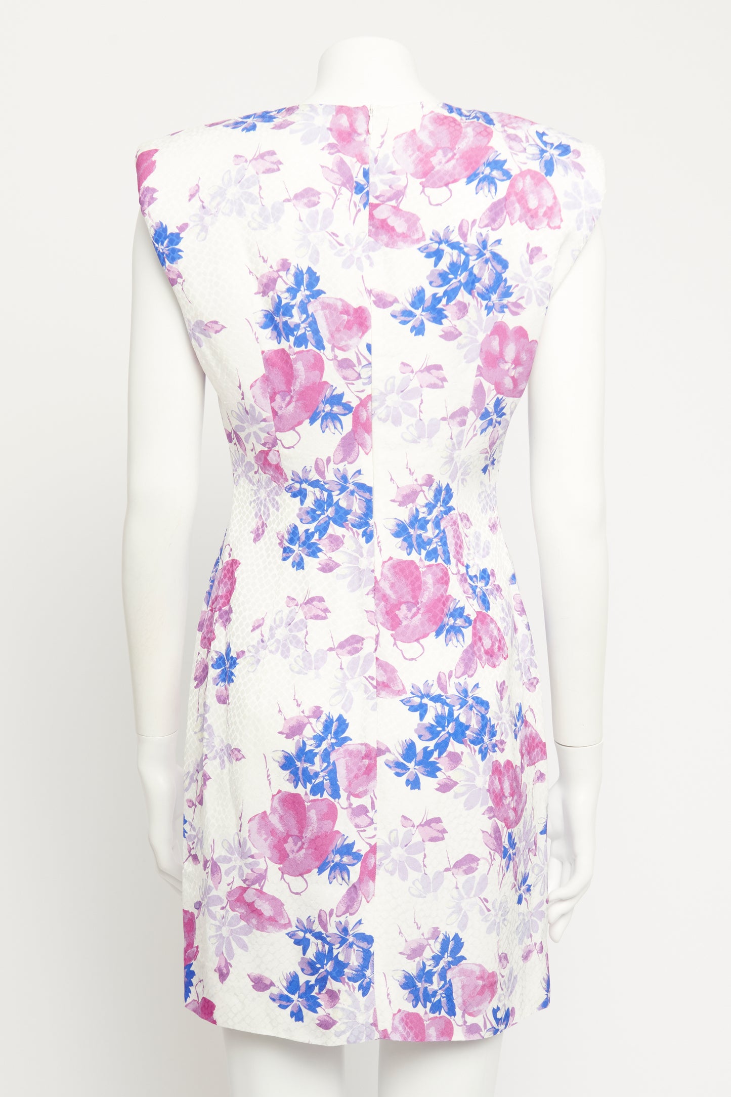 Floral Jacquard Preowned Mini Dress