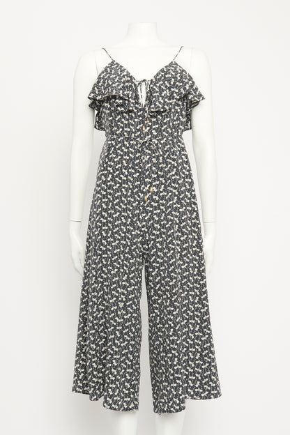 Grey Silk Petite Preowned Jumpsuit