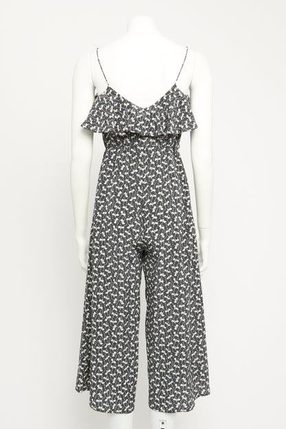 Grey Silk Petite Preowned Jumpsuit