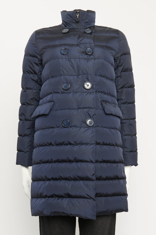 Navy Nylon Mar Preowned Coat