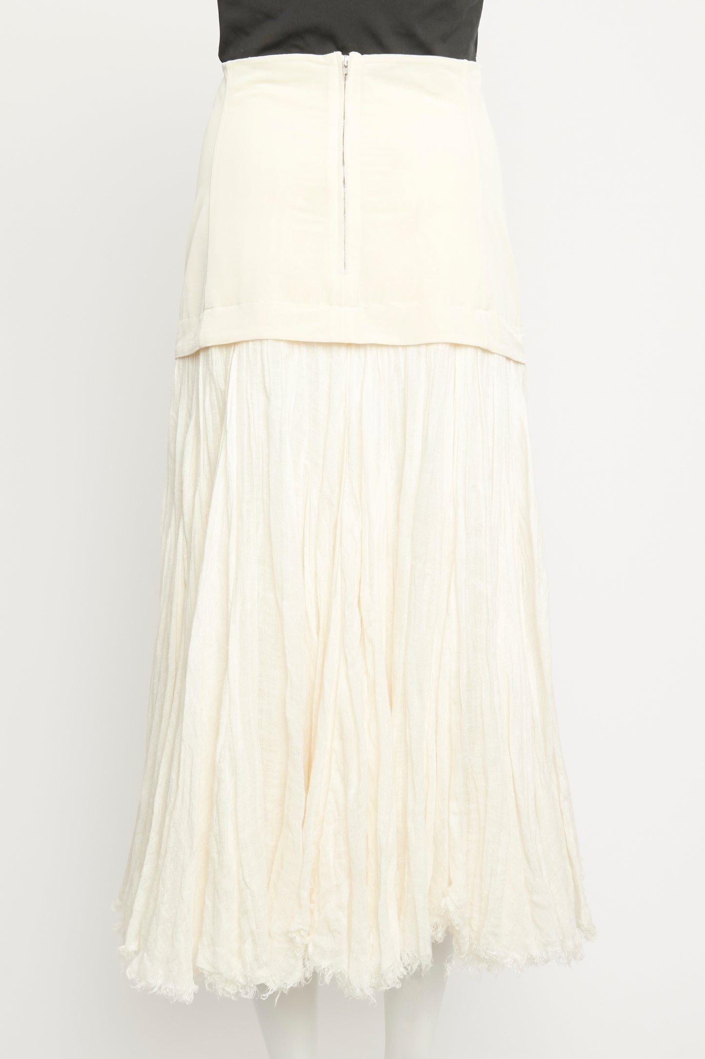 2014 Runway Phoebe Philo Pleated Linen Preowned Skirt