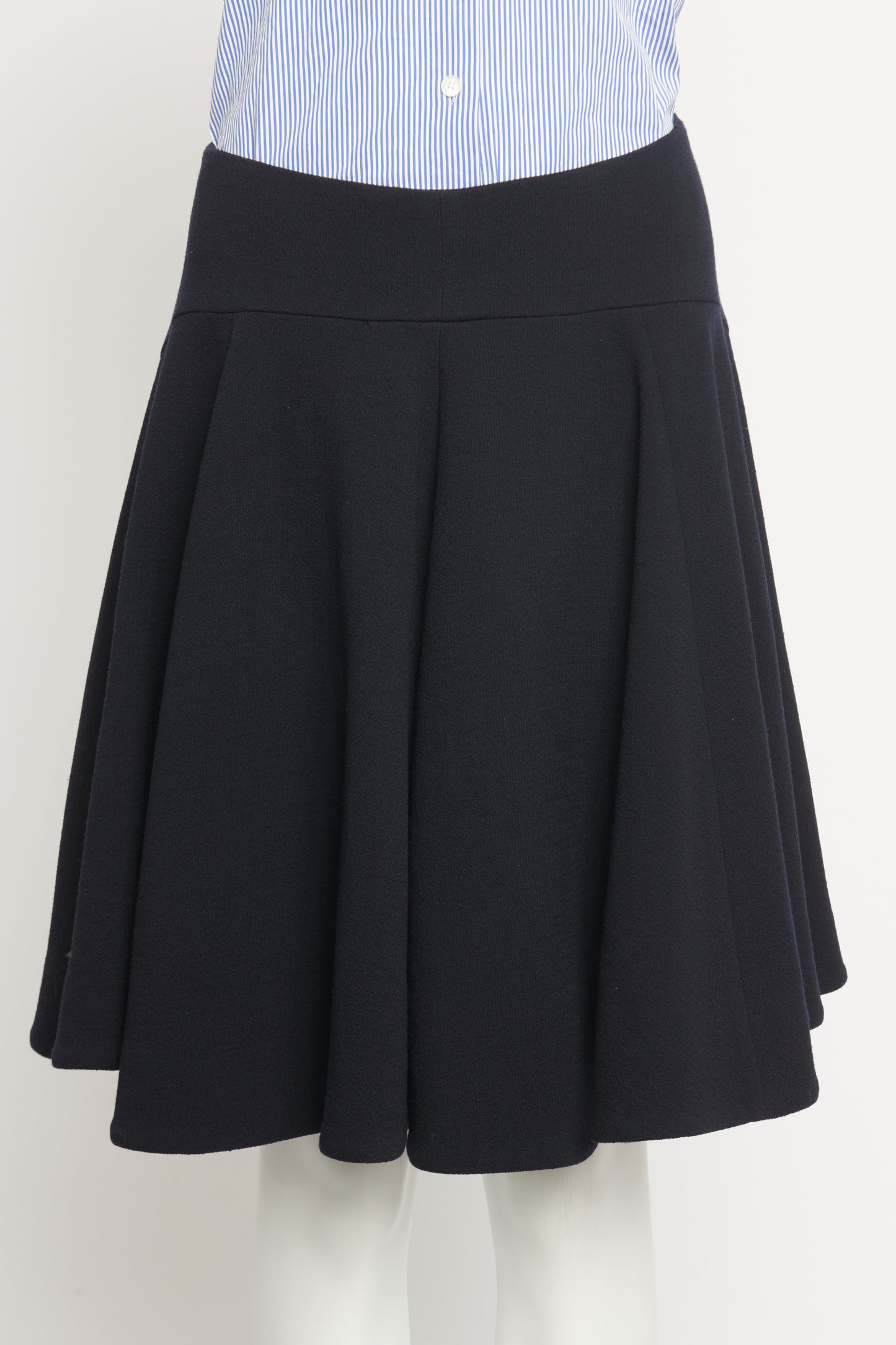 Wool Mid Thigh Preowned Skater Skirt