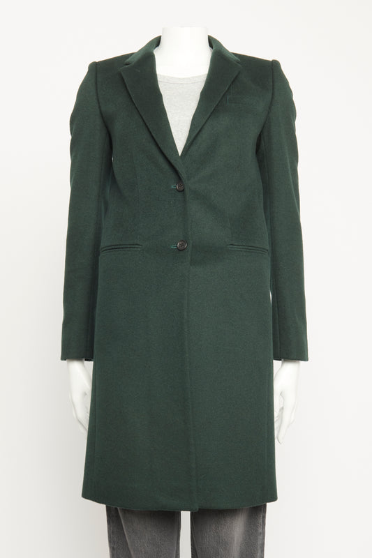 Wool and Cashmere Single Breasted Preowned Coat