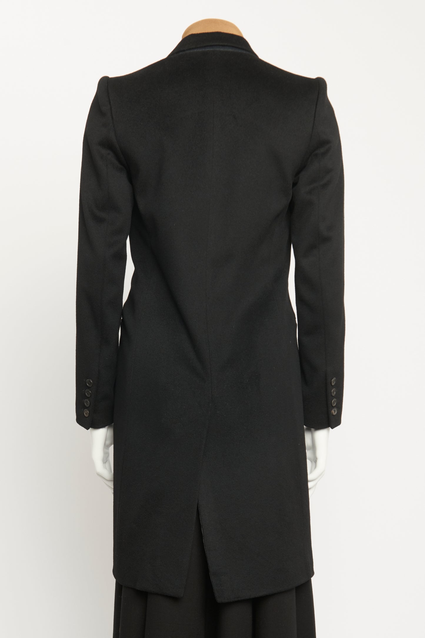 Ebony Wool Single Breasted Preowned Coat