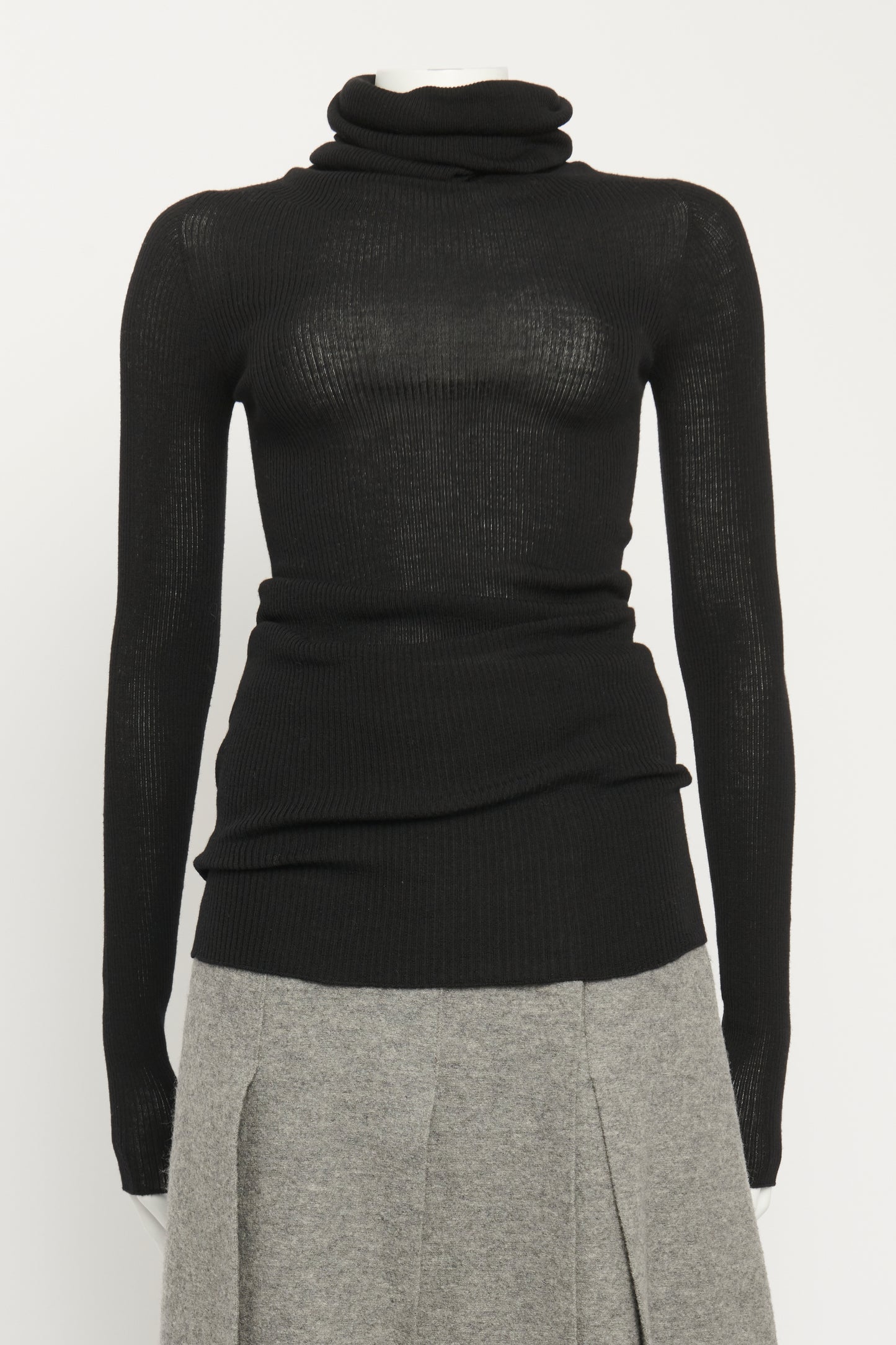 2020 Ebony Long Sleeve Ribbed Preowned Turtleneck