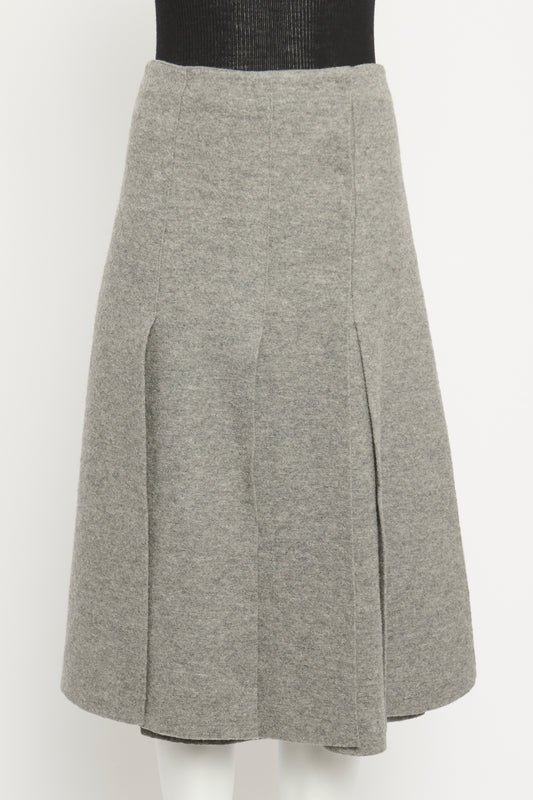 Boiled Wool Preowned Wrap Skirt