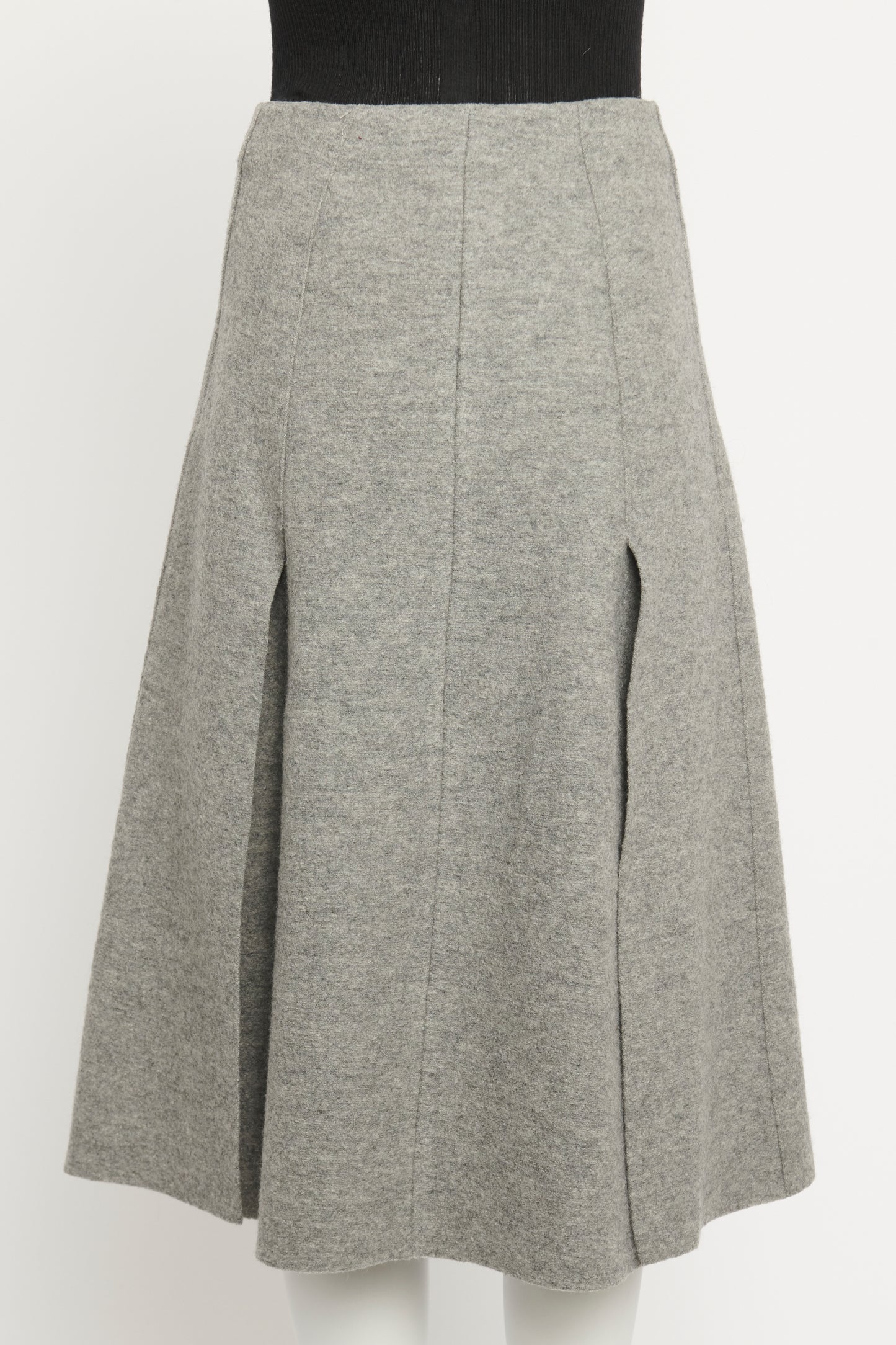 Boiled Wool Preowned Wrap Skirt