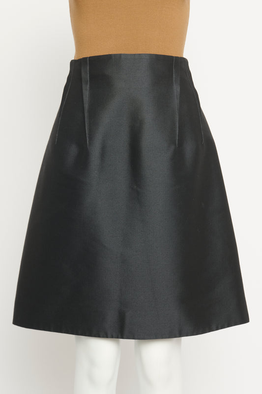 Midnight A-line Woven Preowned Skirt