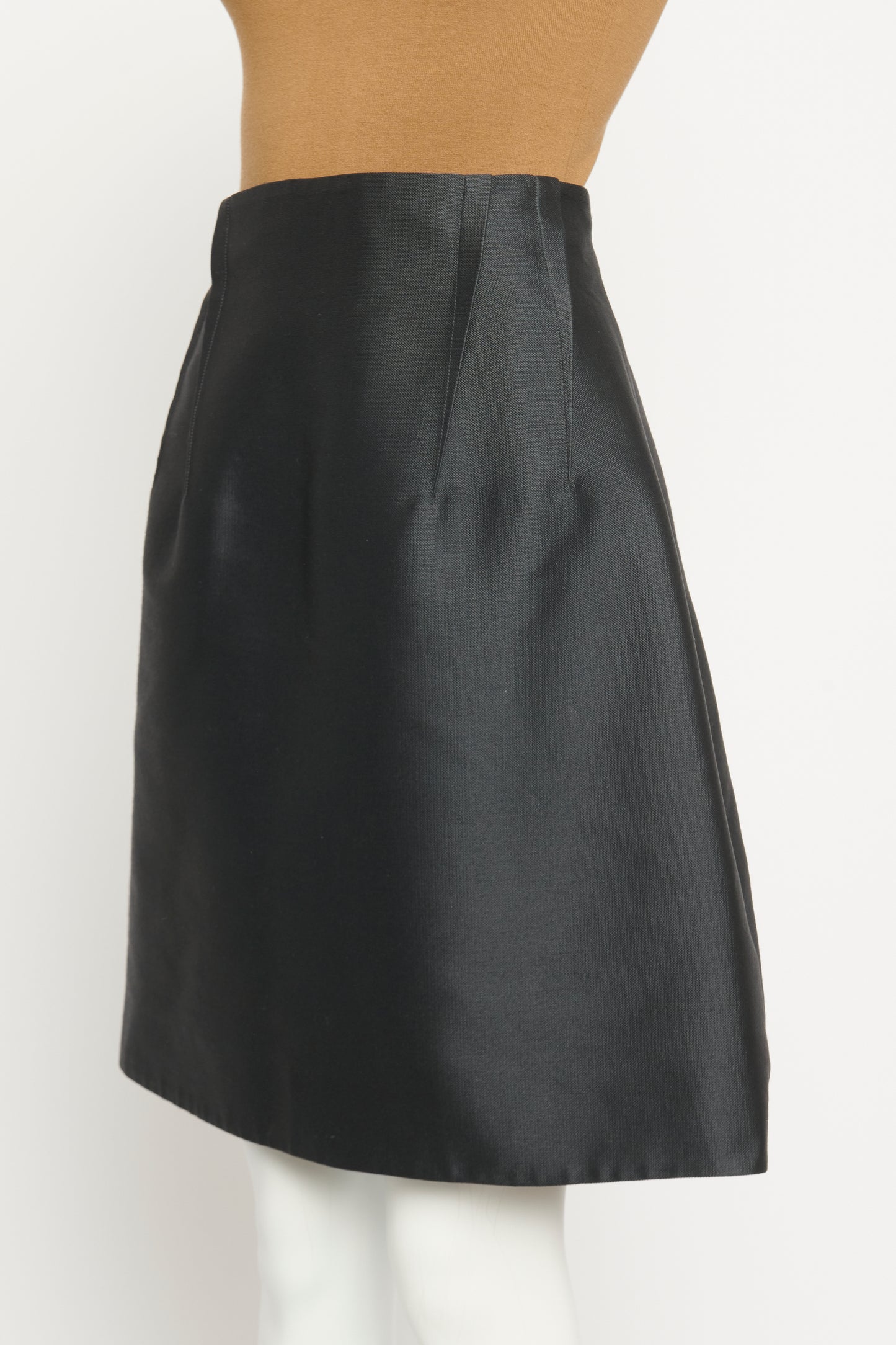 Midnight A-line Woven Preowned Skirt