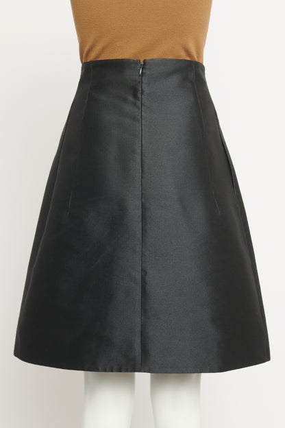 Midnight A-line Woven Preowned Skirt