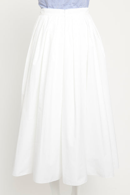 White Mid Length Preowned Skirt