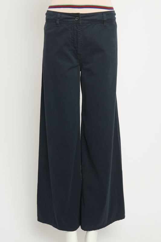 Navy Cotton Blend Preowned Pants