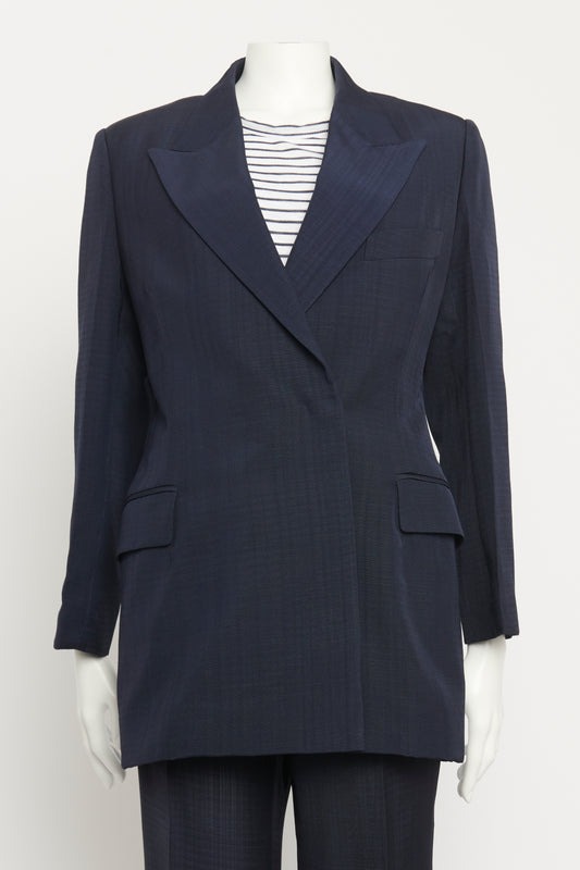 Navy Double Breasted Preowned Blazer