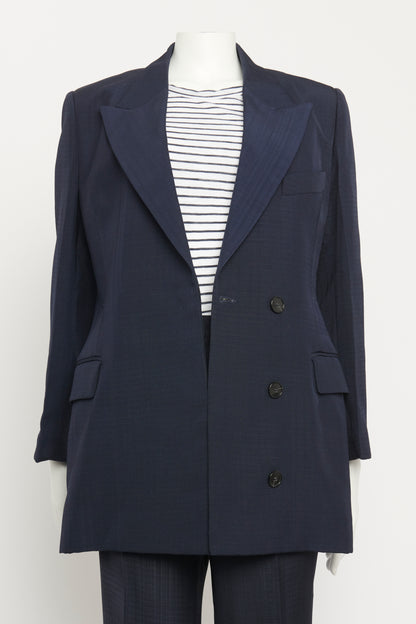 Navy Double Breasted Preowned Blazer