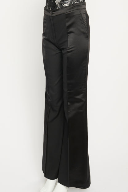 Satin & Woven Silk Preowned Flared Pants