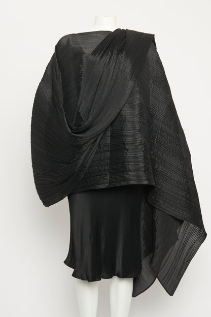 Black Preowned Poncho Maxi Dress