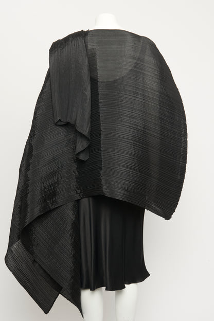 Black Preowned Poncho Maxi Dress