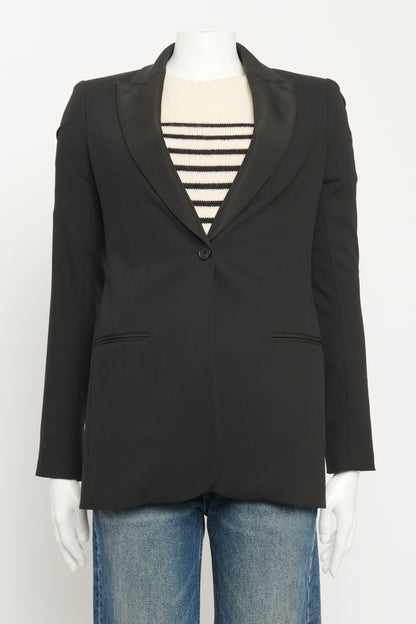 Black Single Breasted Preowned Evening Blazer