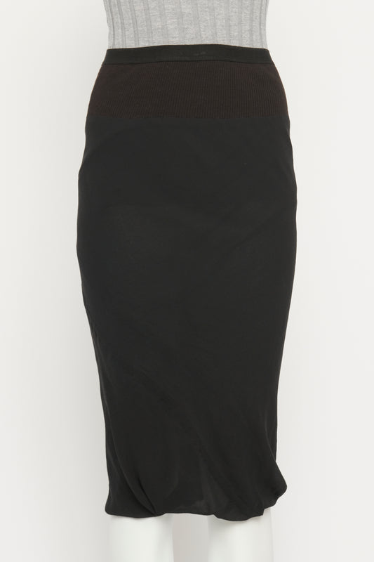 Black Silk Bias Preowned Skirt