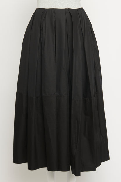 Black Cotton Meryl Full Preowned Skirt