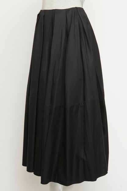 Black Cotton Meryl Full Preowned Skirt