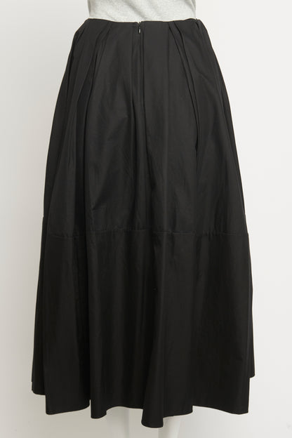 Black Cotton Meryl Full Preowned Skirt