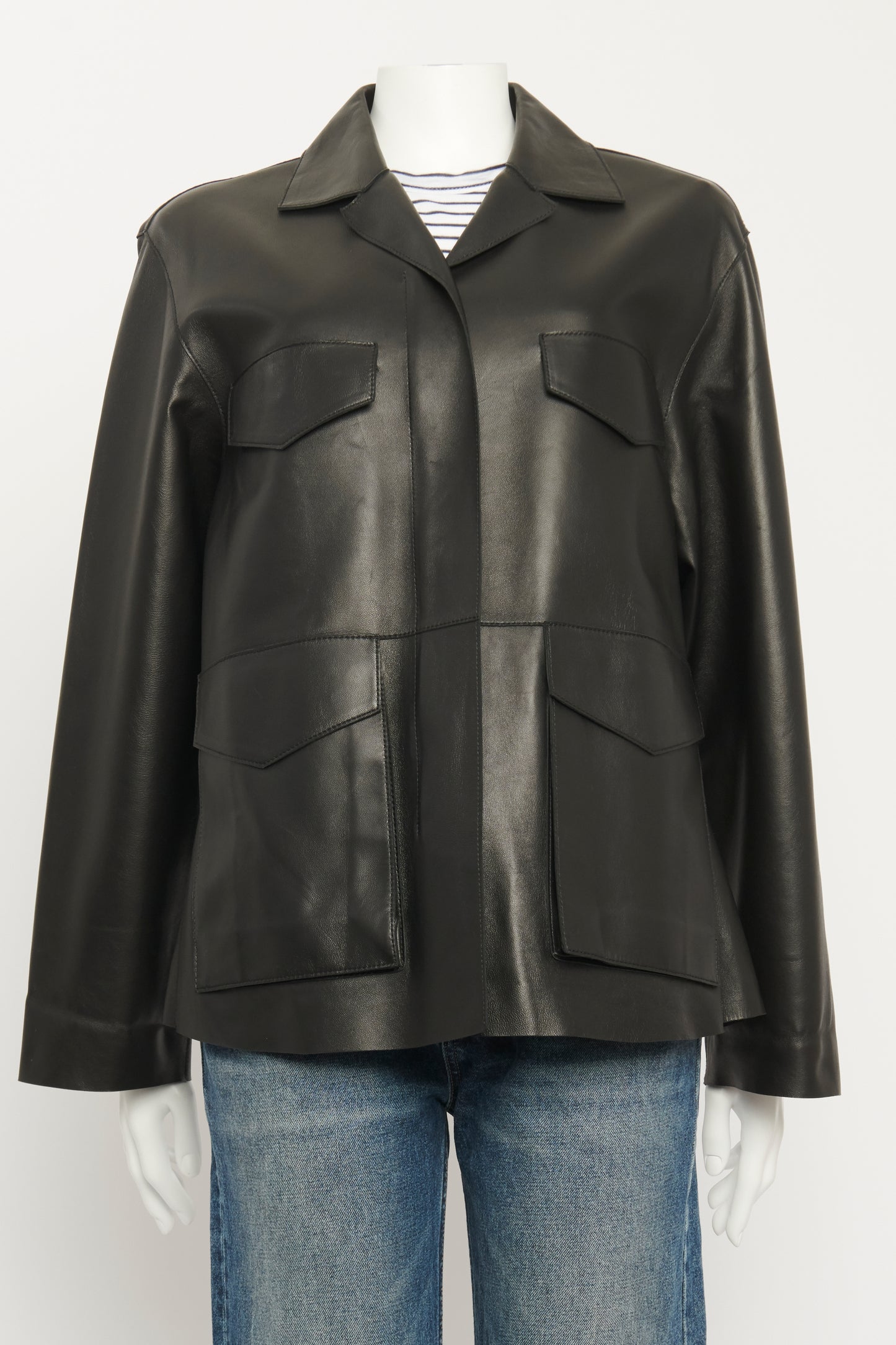 Avignon Black Leather Preowned Jacket