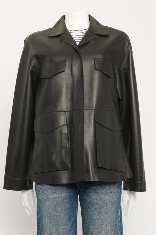 Avignon Black Leather Preowned Jacket