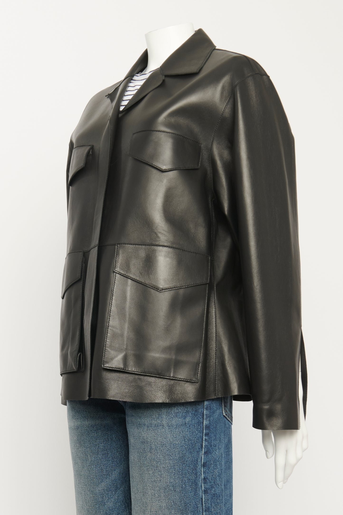 Avignon Black Leather Preowned Jacket