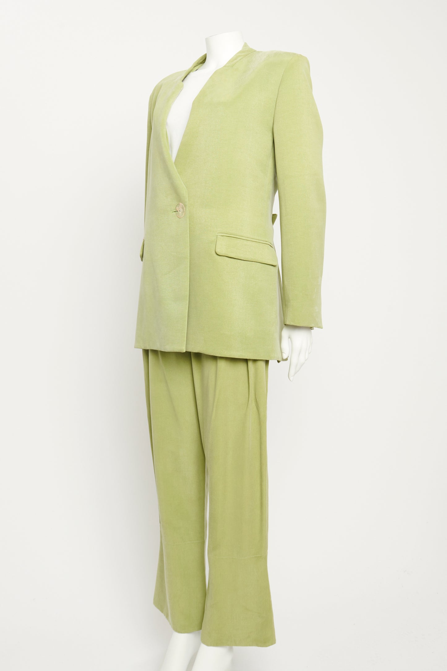 2018 Runway Olive Preowned Pantsuit