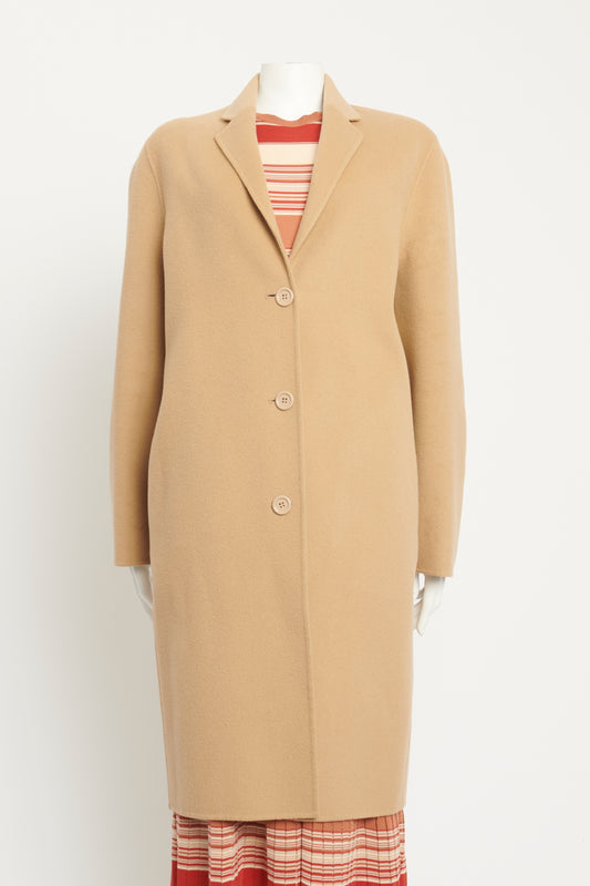 Avalon Single-breasted Preowned Wool Coat