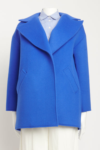 Cobalt Cashmere Blend Preowned Open Coat