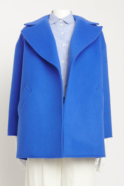 Cobalt Cashmere Blend Preowned Open Coat